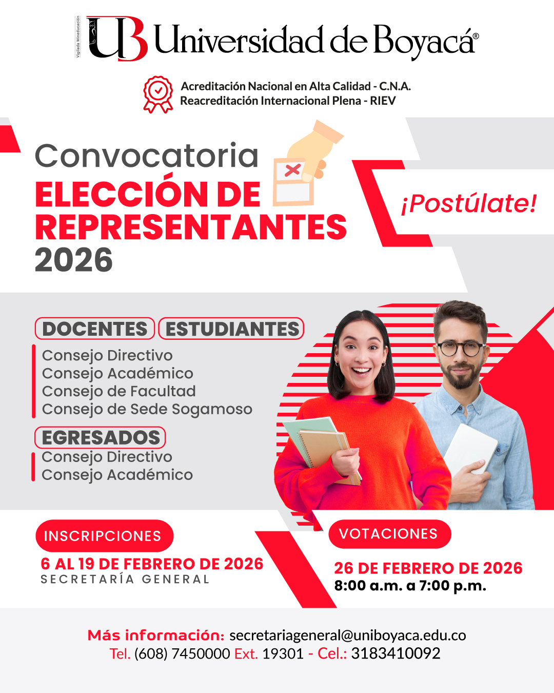Postulación de Representantes UdeB