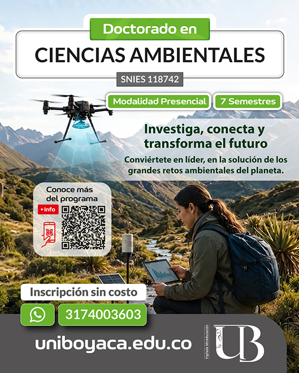 Inscripciones sin costo para el Doctorado en Ciencias Ambientales
