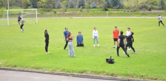 Ejercicios y aeróbicos movieron la jornada