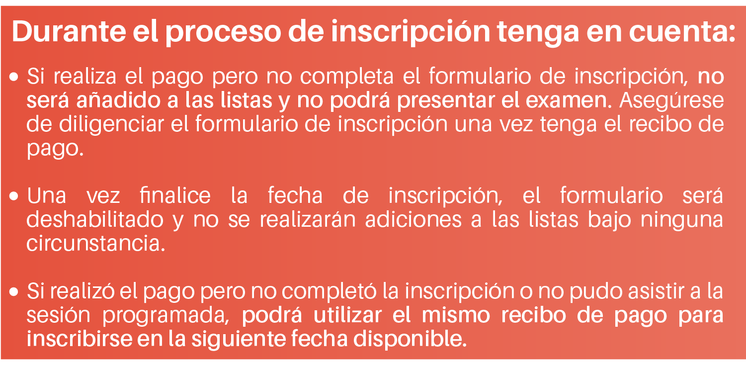 tenga en cuenta